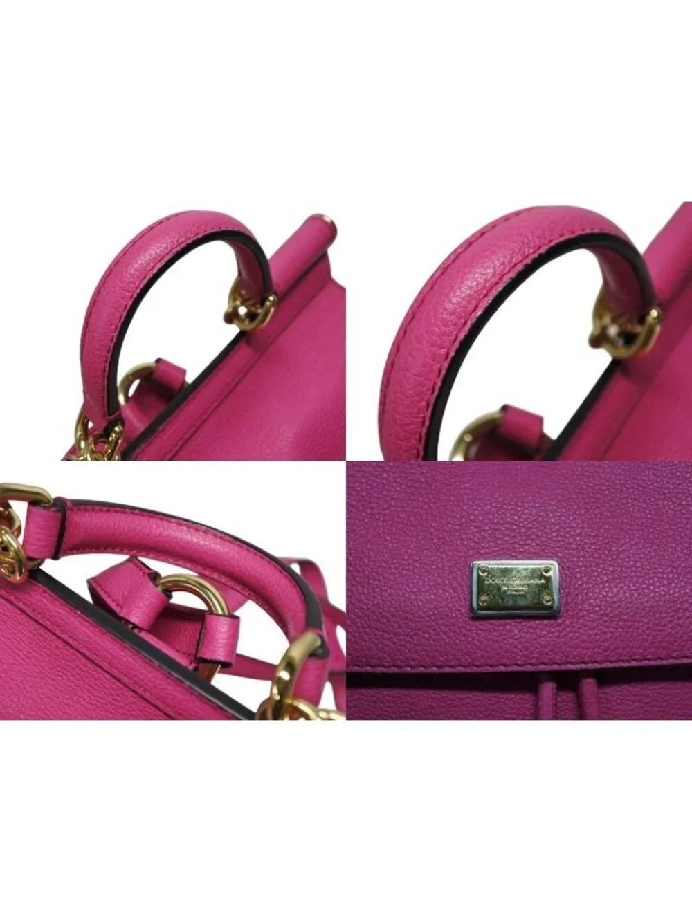 Dolce & Gabbana Backpack Leather Pink Gold